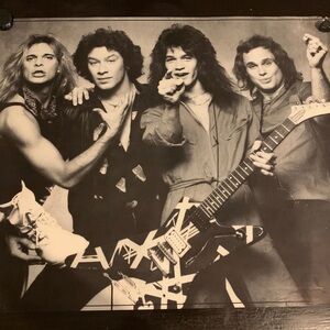 Rare Vintage 1980 Van Halen Women and Children First Poster
